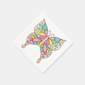 Pastel Butterfly Napkins Serviette (Ecke)