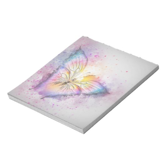 Pastel Butterfly Notizblock (Rotiert)
