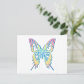 Pastel Butterfly Postkarte (Stehend Vorderseite)