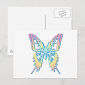 Pastel Butterfly Postkarte (Vorne/Hinten)