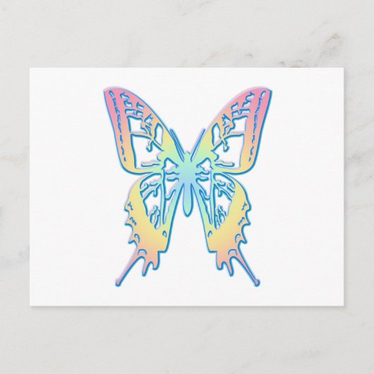 Pastel Butterfly Postkarte (Vorderseite)