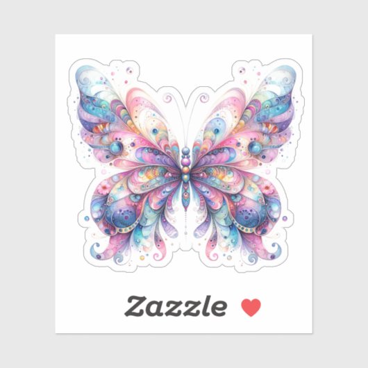Pastel Butterfly Stickers Aufkleber (Blatt)