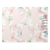 Pastel Butterfly Weekekly Planner Notepad Notizblock (Vorderseite)