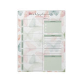 Pastel Butterfly Weekekly Planner Notepad Notizblock (Rotiert)