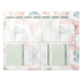Pastel Butterfly Weekekly Planner Notepad Notizblock (Vorderseite)
