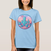 Pastel Cacti Wüste für Cactus Lover T-Shirt (Vorderseite)