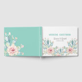 Pastel Cactus Blume Wedding Gästebuch (Voll)