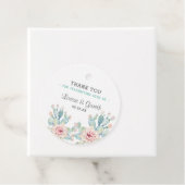 Pastel Cactus Blume Wedding Vielen Dank Geschenkanhänger (Beispiel)