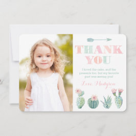 Pastel Cactus Dankeschön-Karte von Girl Dankeskarte