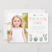 Pastel Cactus Dankeschön-Karte von Girl Dankeskarte (Vorderseite)
