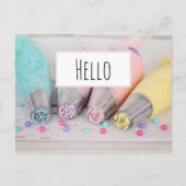 Pastel Cake Decorations Tools Hallo Postkarte (Vorderseite)