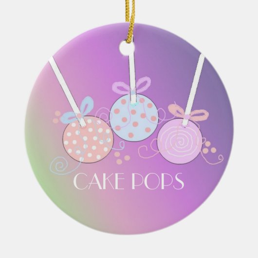 Pastel Cake Pops Keramikornament (Vorne)