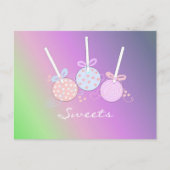 Pastel Cake Pops Postkarte (Vorderseite)