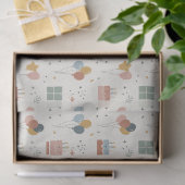  Pastel Cakes, Balloons & Stars Scandi Birthday Seidenpapier (Geschenk)