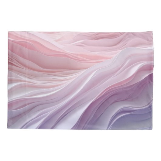 Pastel Calming Wave Muster Kissenbezug (Rückseite-Links)