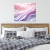 Pastel Calming Wave Muster Leinwanddruck (Insitu (Schlafzimmer))