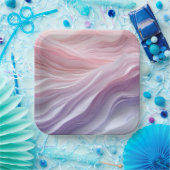 Pastel Calming Wave Muster Pappteller (Party)