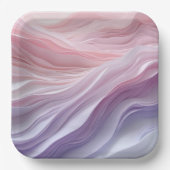 Pastel Calming Wave Muster Pappteller (Vorderseite)