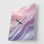 Pastel Calming Wave Muster Quadratische Wanduhr (Winkel)