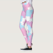 Pastel Camouflage Abstrakt Art Muster Leggings (Links)