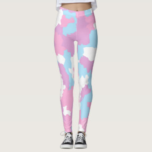 Pastel Camouflage Abstrakt Art Muster Leggings