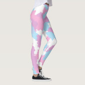 Pastel Camouflage Abstrakt Art Muster Leggings (Rechts)