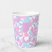 Pastel Camouflage Abstrakt Art Muster Pappbecher (Links)