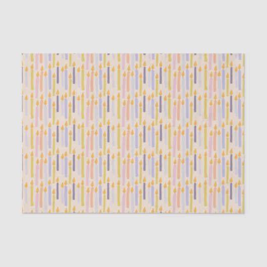 Pastel Candle Pattern - Papier aus Whimsikgewebe (Vorderseite)