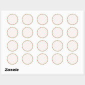 Pastel Candy Cane Border Christmas Blank Custom Runder Aufkleber (Blatt)