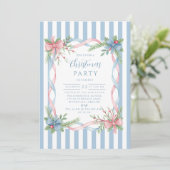 Pastel Candy Cane Christmas Einladung (Stehend Vorderseite)