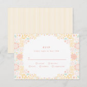 Pastel Candy Floral Wedding RSVP Card Karte (Vorne/Hinten)
