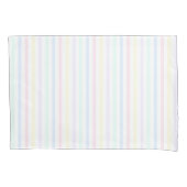Pastel Candy Stripe Nostalgic der 1970er Jahre Kissenbezug (Vorderseite-Links)