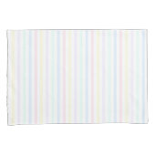 Pastel Candy Stripe Nostalgic der 1970er Jahre Kissenbezug (Vorderseite-Rechts)