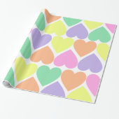 Pastel Candy Valentine Hearts Gift Wrap Paper Geschenkpapier (Ungerollt)