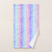 Pastel Candy Wirbel | Streifenfantasiemuster Badhandtuch Set (Handtuch)