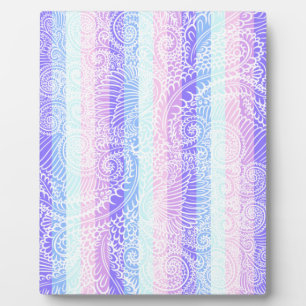 Pastel Candy Wirbel   Streifenfantasiemuster Fotoplatte