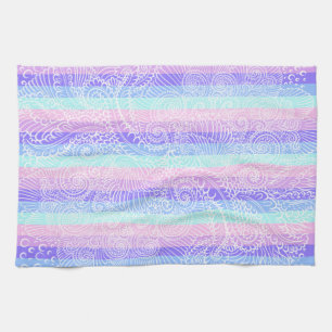 Pastel Candy Wirbel Streifenfantasiemuster Handtuch