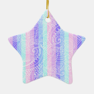 Pastel Candy Wirbel Streifenfantasiemuster Keramikornament