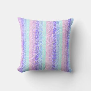 Pastel Candy Wirbel   Streifenfantasiemuster Kissen
