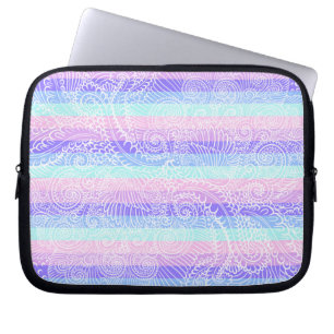 Pastel Candy Wirbel Streifenfantasiemuster Laptopschutzhülle