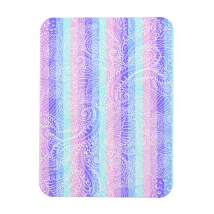 Pastel Candy Wirbel   Streifenfantasiemuster Magnet