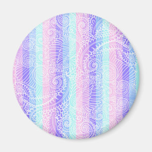 Pastel Candy Wirbel   Streifenfantasiemuster Magnet