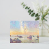 *~ Pastel Cannelle Beach Italia Italien Sunset AP1 Postkarte (Stehend Vorderseite)