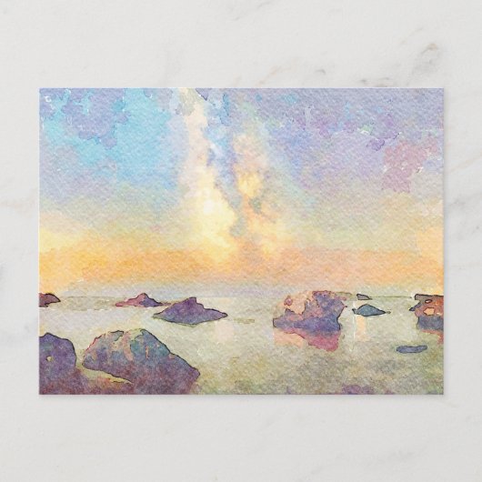 *~ Pastel Cannelle Beach Italia Italien Sunset AP1 Postkarte (Vorderseite)