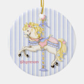 Pastel Carousel Pony Keramik Ornament (Vorne)