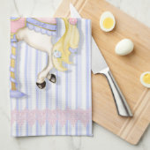 Pastel Carousel Pony Küchentuch (Viertel Falte)