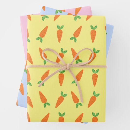 Pastel Carrots Ostergeschenke für Ostern Geschenkpapier Set (Beispiel)