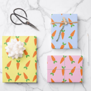 Pastel Carrots Ostergeschenke für Ostern Geschenkpapier Set