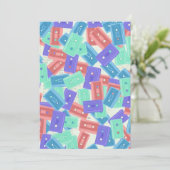 Pastel Cassette Tapes - ästhetische Musik der 90er Dankeskarte (Stehend Vorderseite)