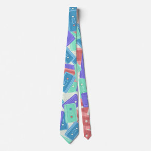 Pastel Cassette Tapes - ästhetische Musik der 90er Krawatte